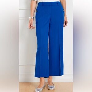 Talbots Royal Blue Wide Leg Crop Pants
